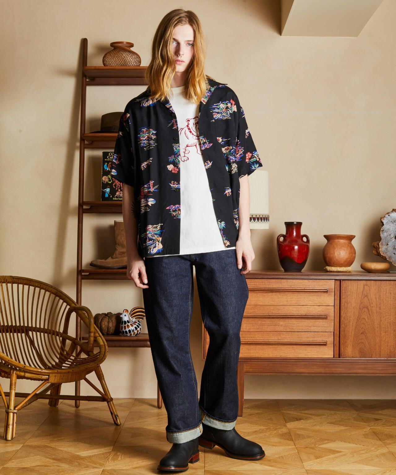 ×PJ/×パイナップルジュース/RAYON SHIRT ALOHALAND/レーヨンシャツ アロハランド
