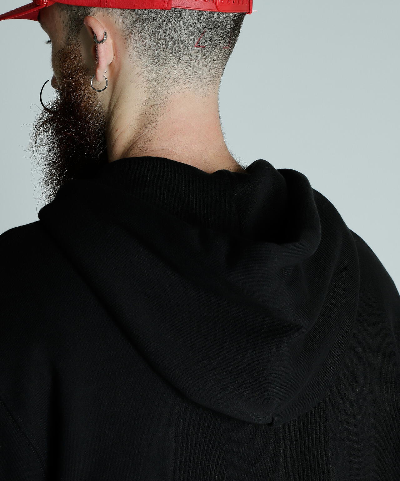 LEATHER ELBOW PATCH ZIP HOODED SWEAT/レザー エルボーパッチ ジップパーカー