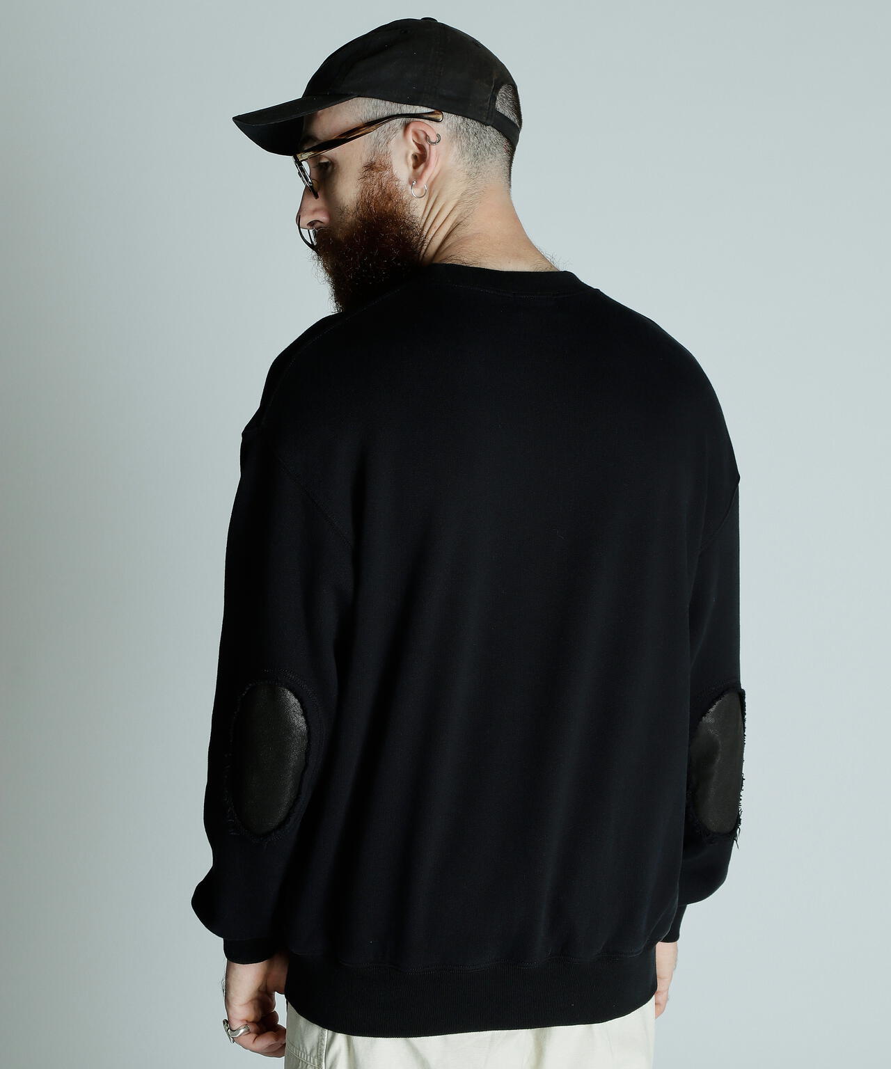 LEATHER ELBOW PATCH SWEAT/レザーエルボーパッチ スウェット