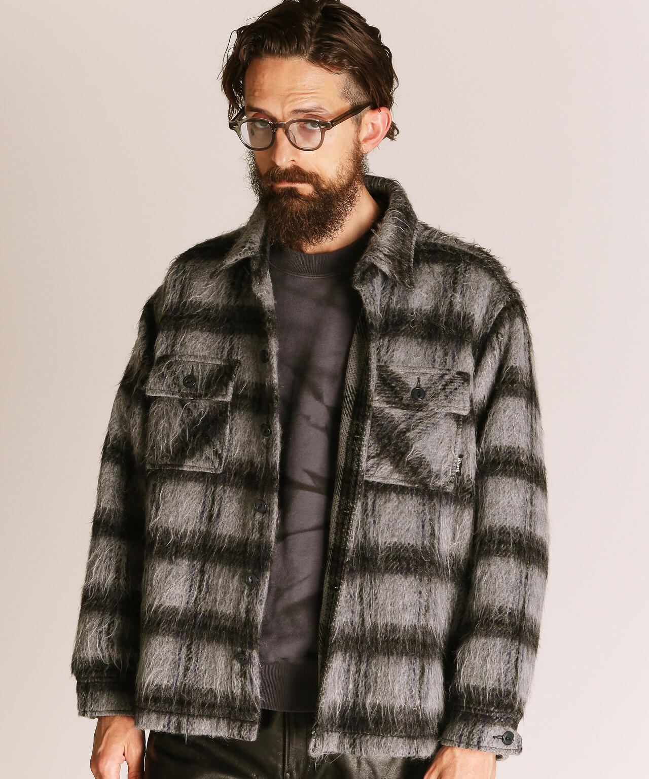 SHAGGY PLAID SHIRT/シャギー プレイドシャツ