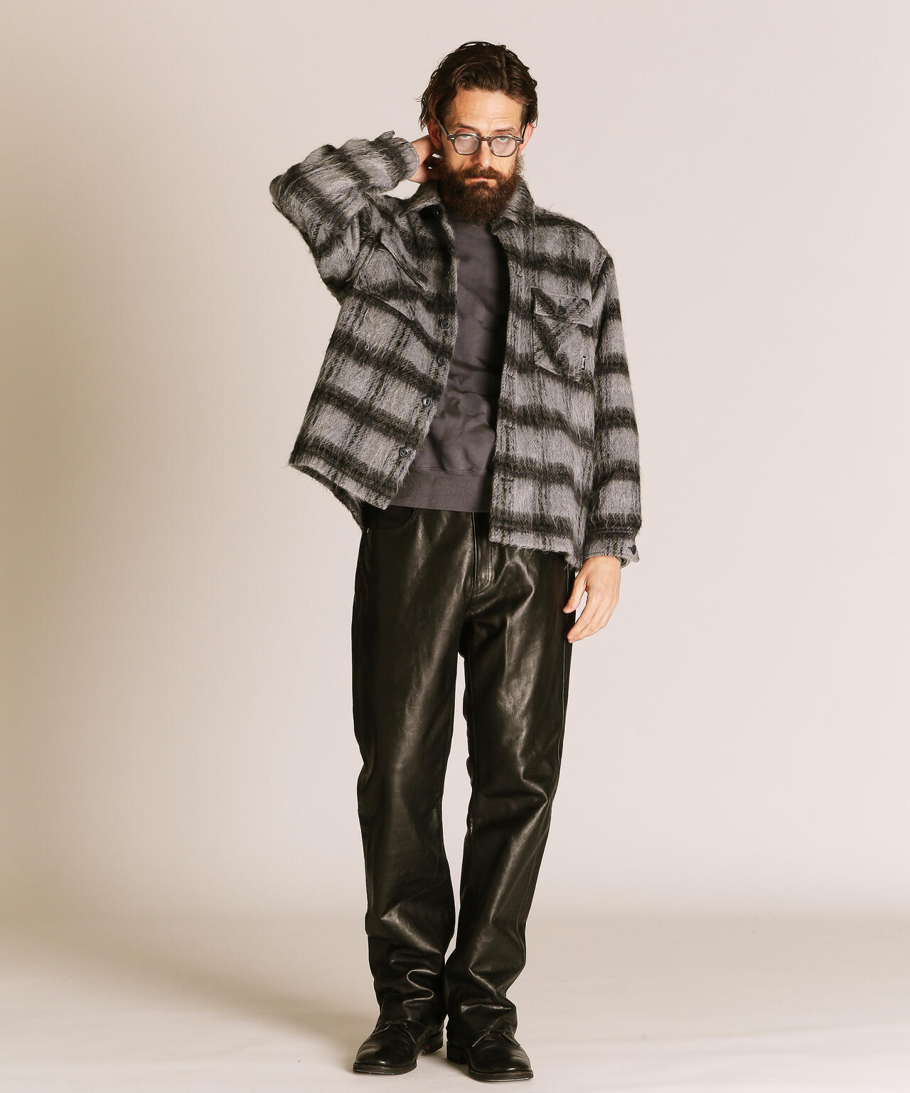 SHAGGY PLAID SHIRT/シャギー プレイドシャツ