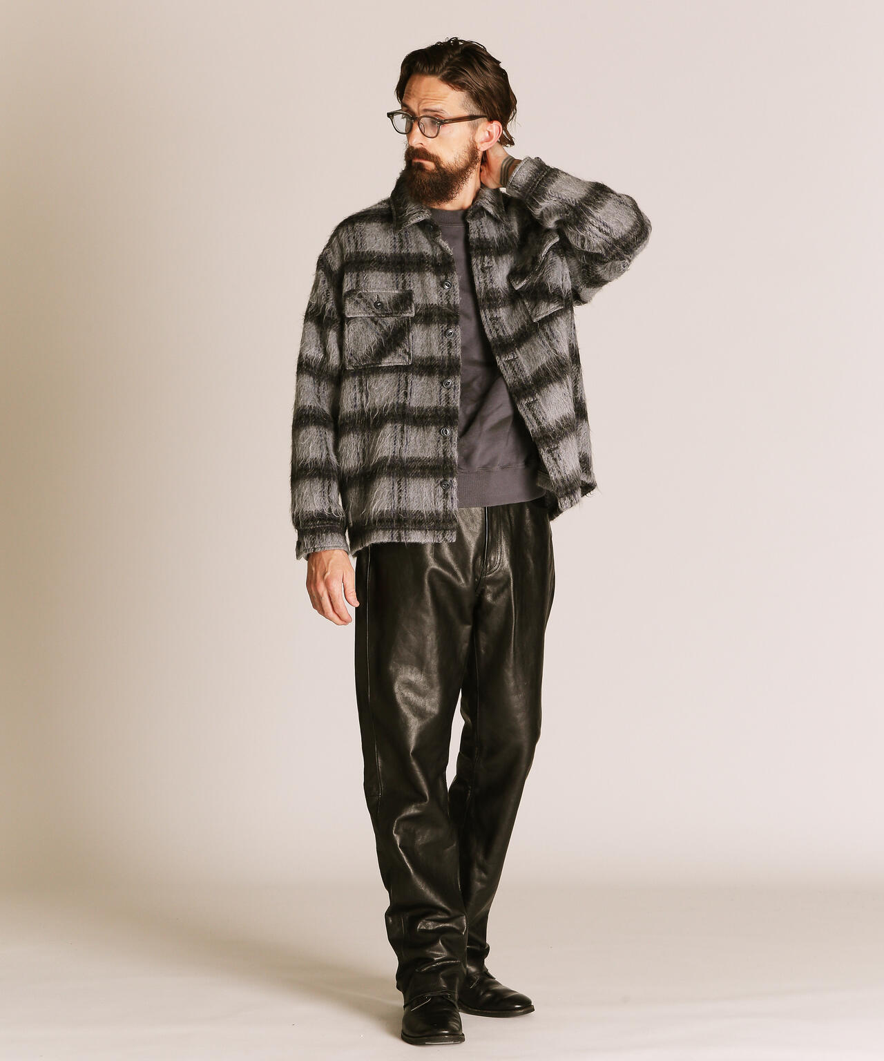 SHAGGY PLAID SHIRT/シャギー プレイドシャツ