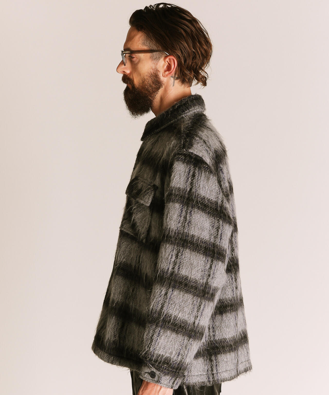 SHAGGY PLAID SHIRT/シャギー プレイドシャツ