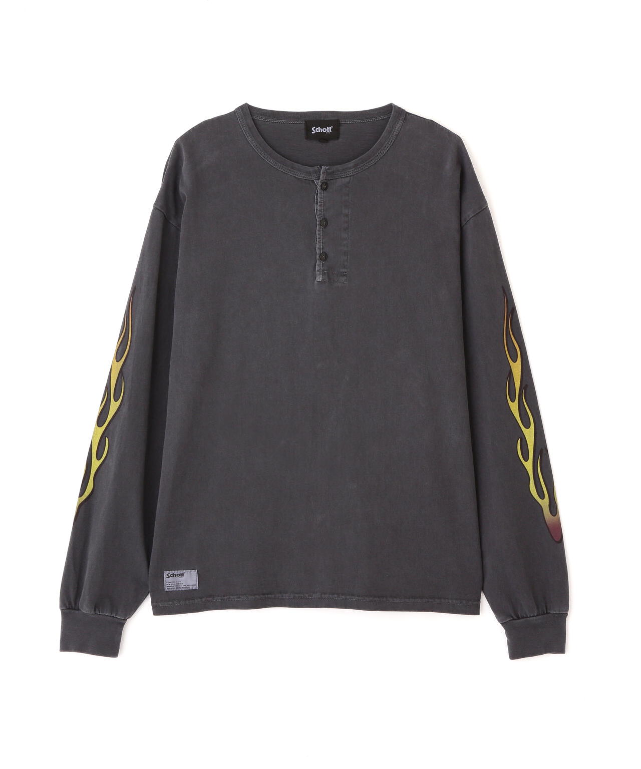 FIRE PTTERN HENLEY  LS T-SHIRT/ファイアーパターン ヘンリー LS Tシャツ
