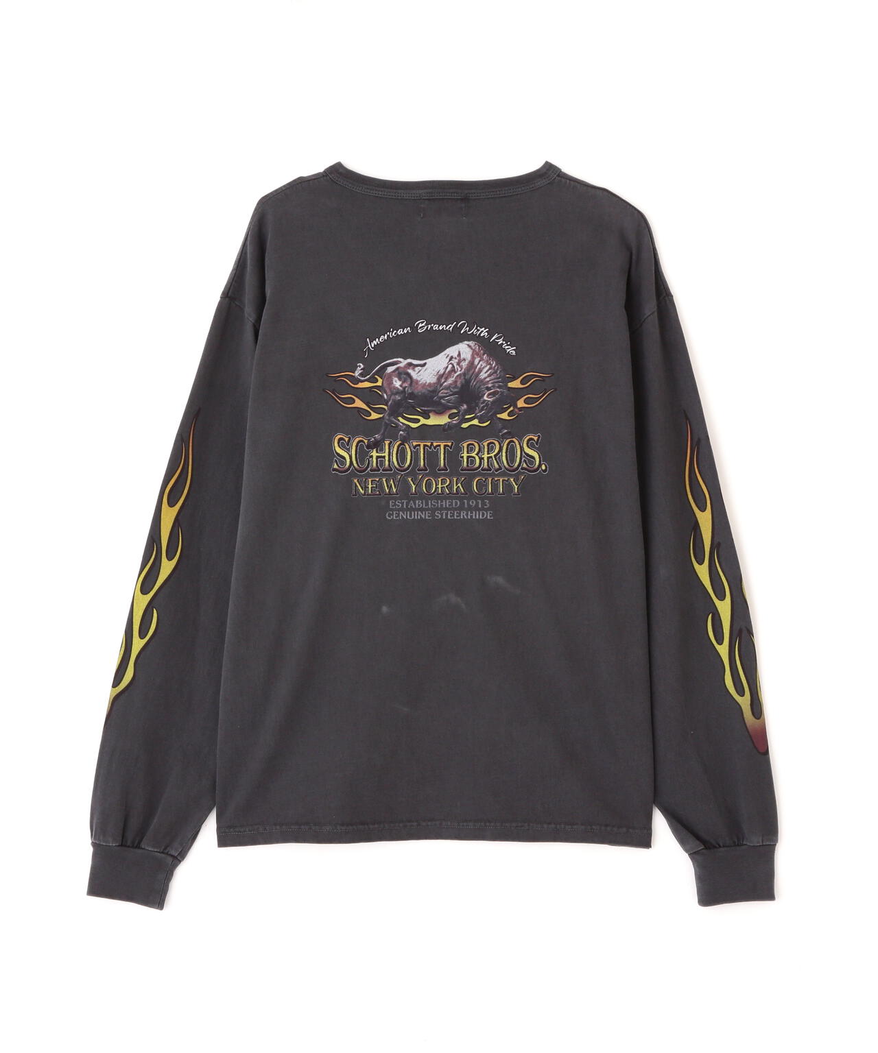 FIRE PTTERN HENLEY  LS T-SHIRT/ファイアーパターン ヘンリー LS Tシャツ