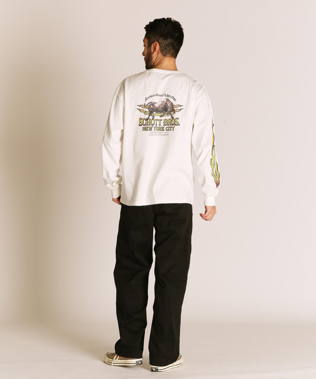 FIRE PTTERN HENLEY  LS T-SHIRT/ファイアーパターン ヘンリー LS Tシャツ