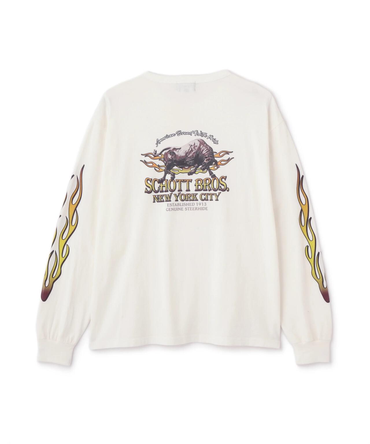 FIRE PTTERN HENLEY  LS T-SHIRT/ファイアーパターン ヘンリー LS Tシャツ