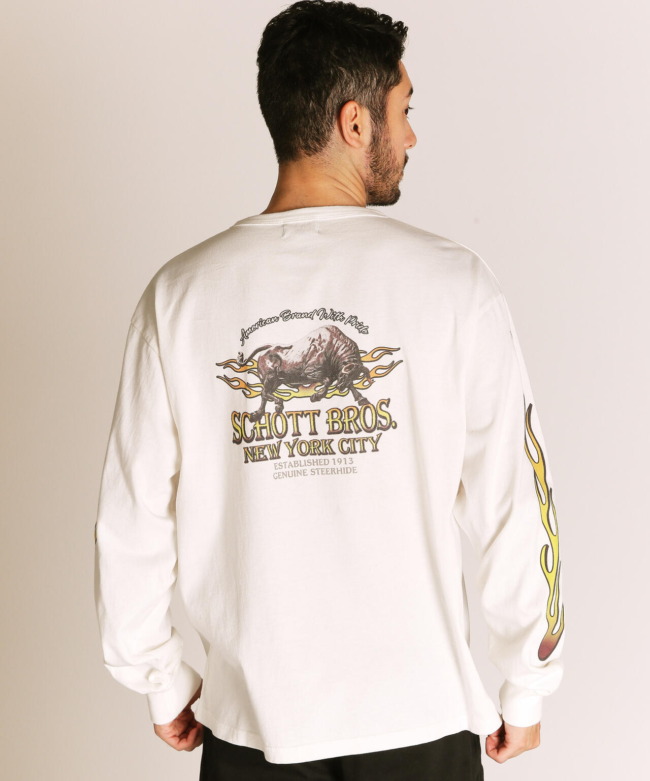 FIRE PTTERN HENLEY  LS T-SHIRT/ファイアーパターン ヘンリー LS Tシャツ