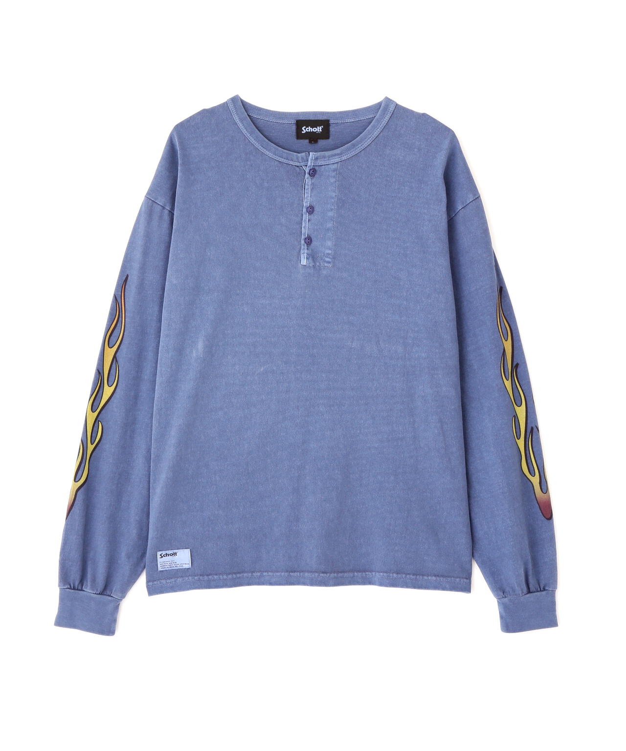 FIRE PTTERN HENLEY  LS T-SHIRT/ファイアーパターン ヘンリー LS Tシャツ