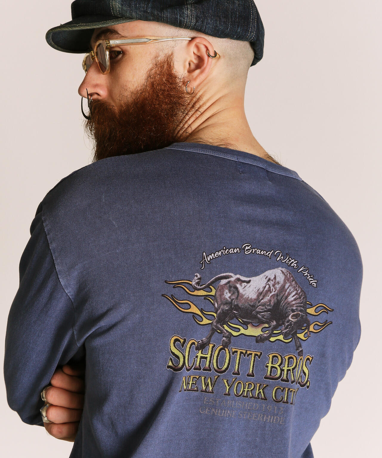 FIRE PTTERN HENLEY  LS T-SHIRT/ファイアーパターン ヘンリー LS Tシャツ