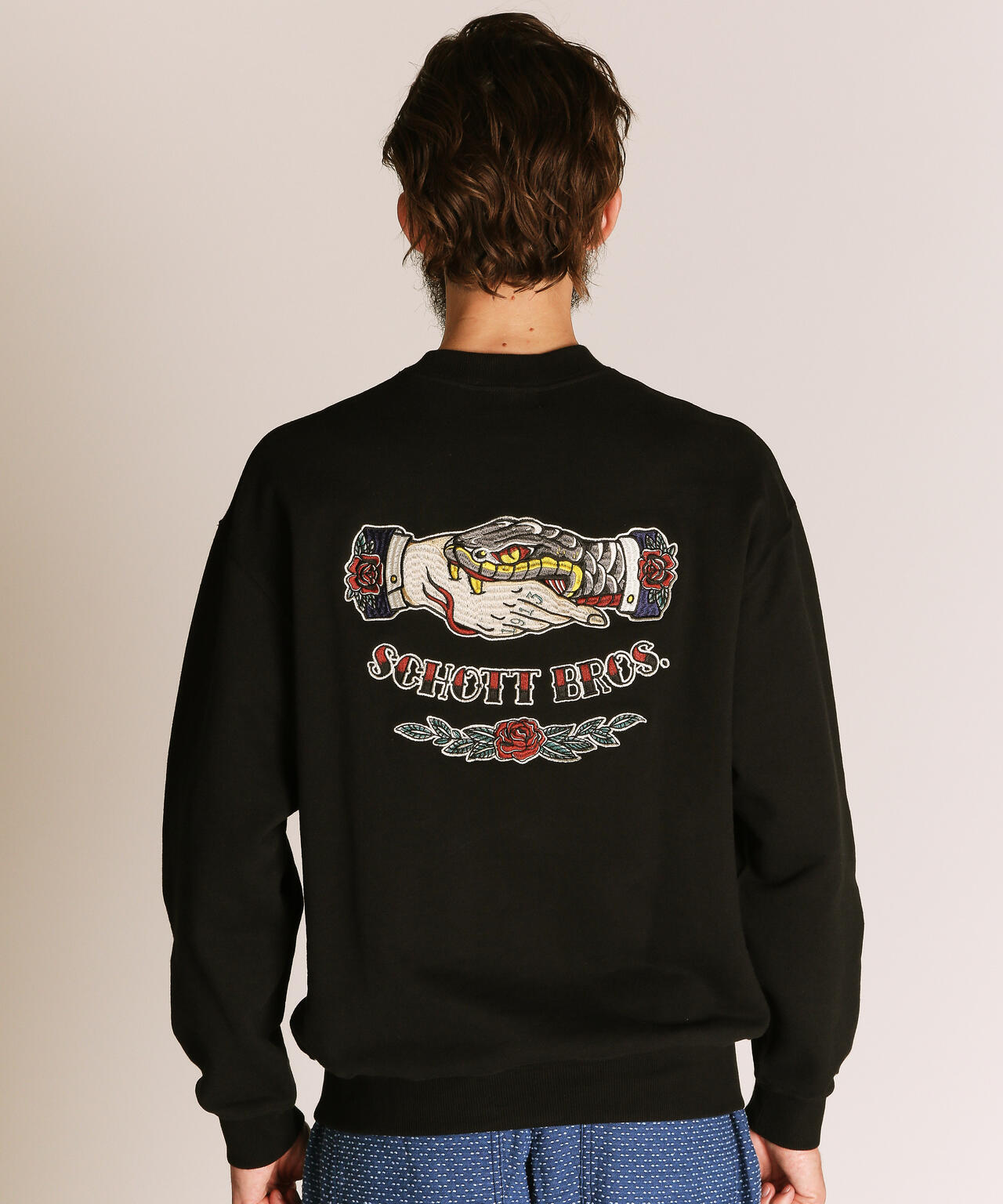 SHAKE HAND SNAKE CREW SWEAT/シェイクハンドスネーク クルースウェット