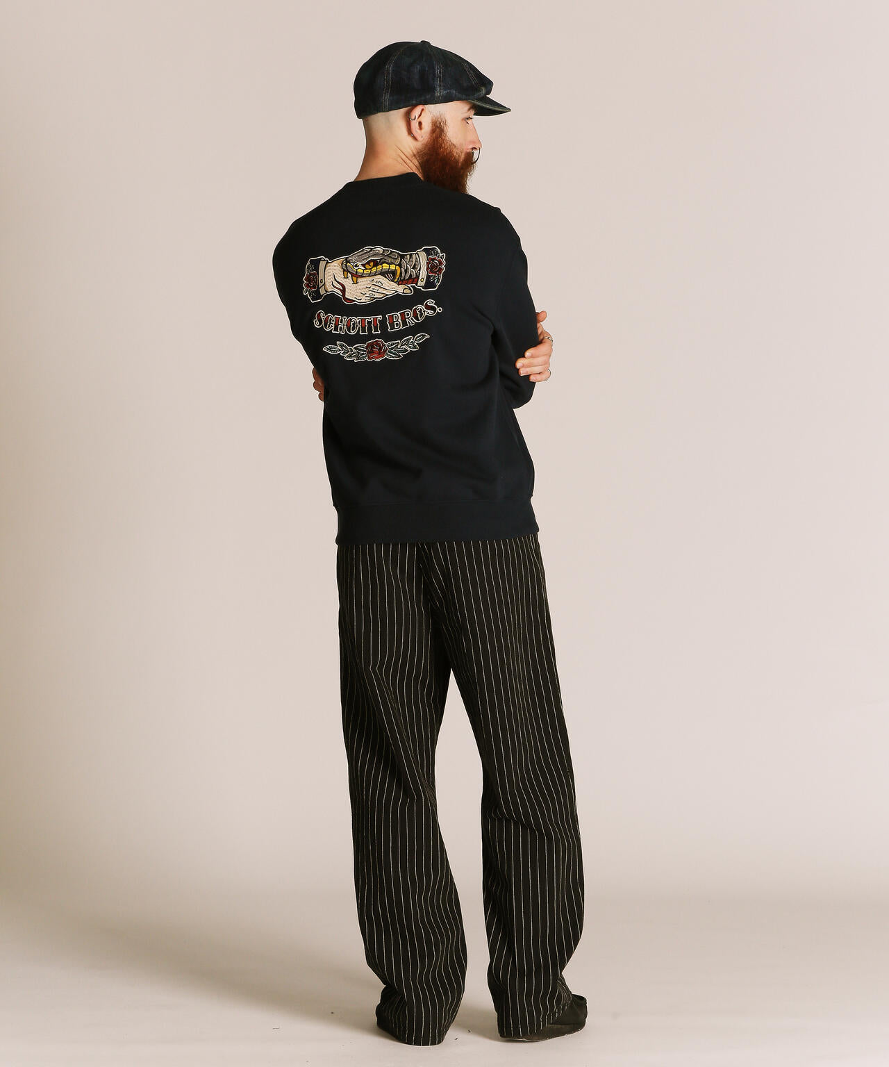 SHAKE HAND SNAKE CREW SWEAT/シェイクハンドスネーク クルースウェット
