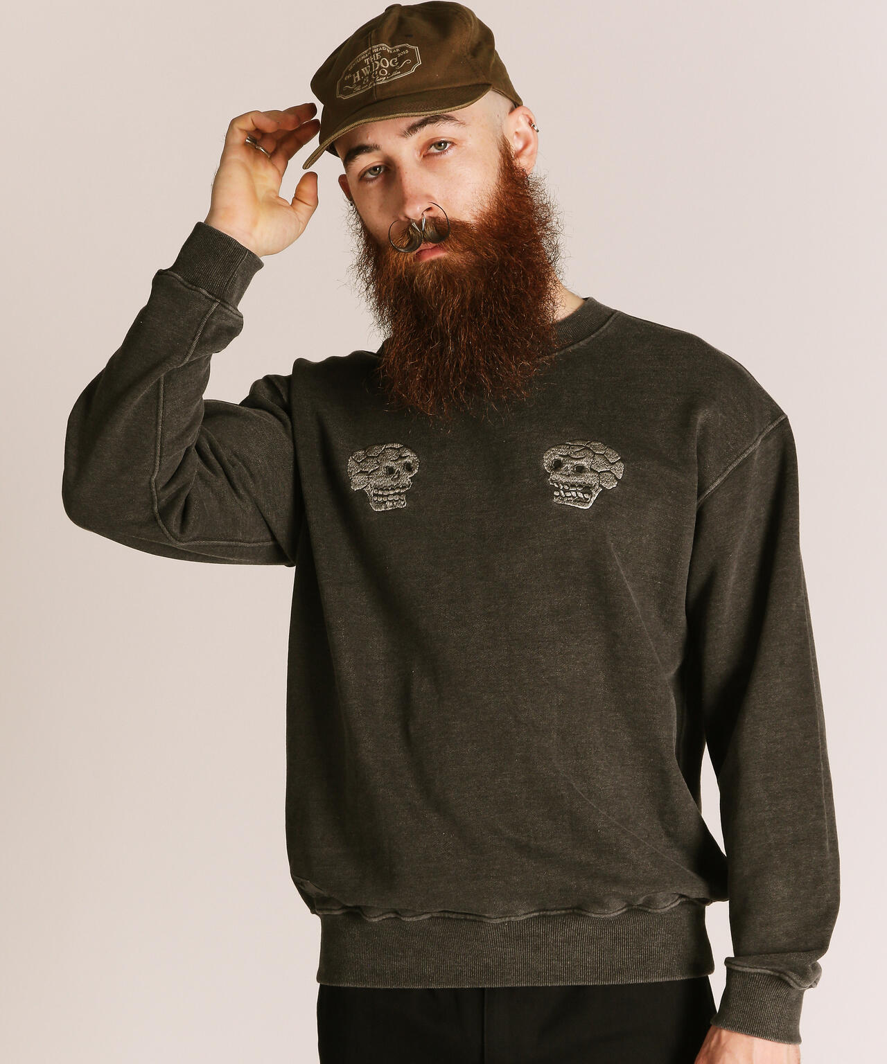 PIGMENT SKULL AND SNAKE CREW SWEAT/ピグメントスカル アンド スネーククルースウェット