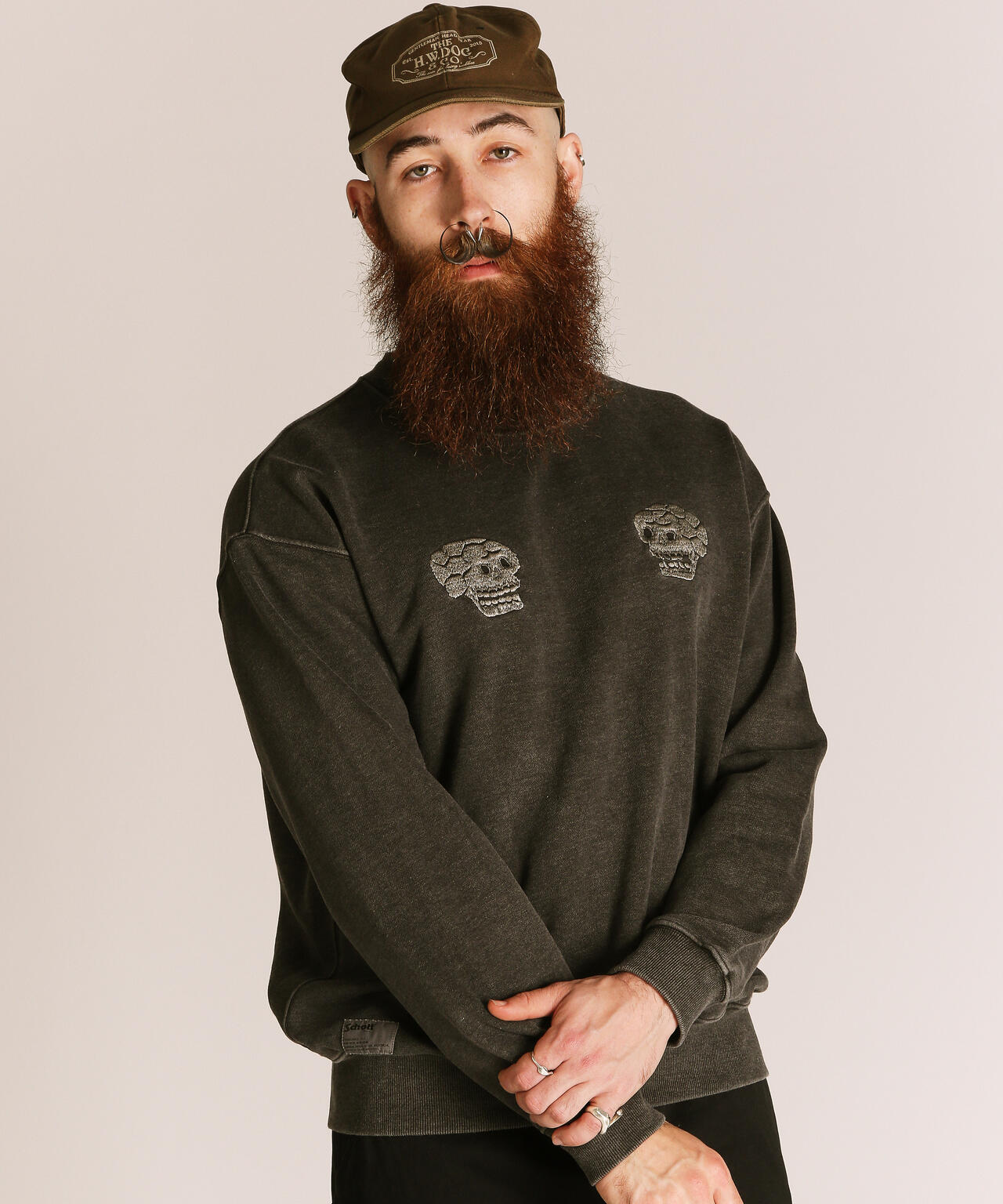 PIGMENT SKULL AND SNAKE CREW SWEAT/ピグメントスカル アンド スネーククルースウェット