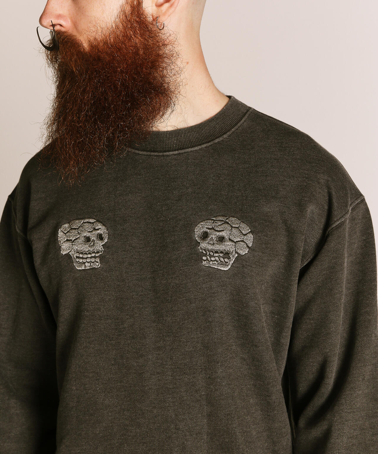 PIGMENT SKULL AND SNAKE CREW SWEAT/ピグメントスカル アンド スネーククルースウェット