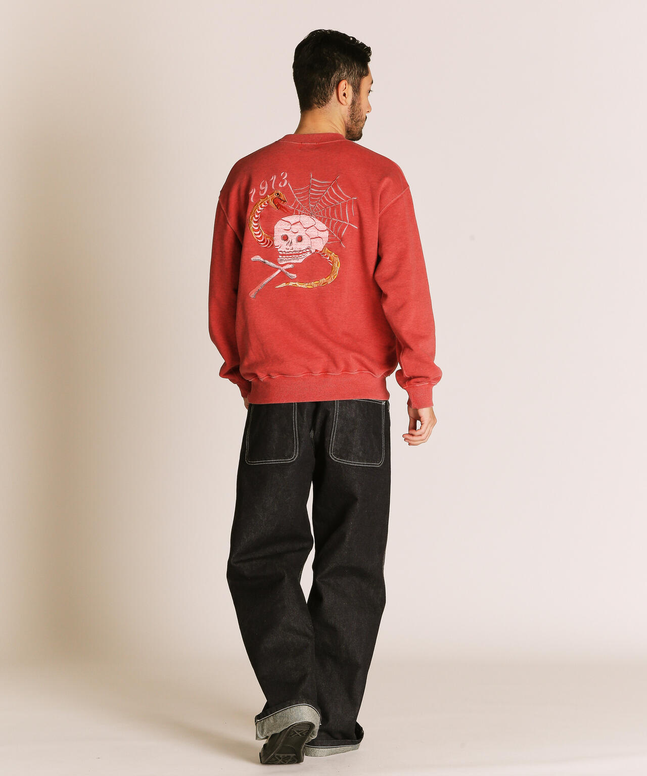 PIGMENT SKULL AND SNAKE CREW SWEAT/ピグメントスカル アンド スネーククルースウェット