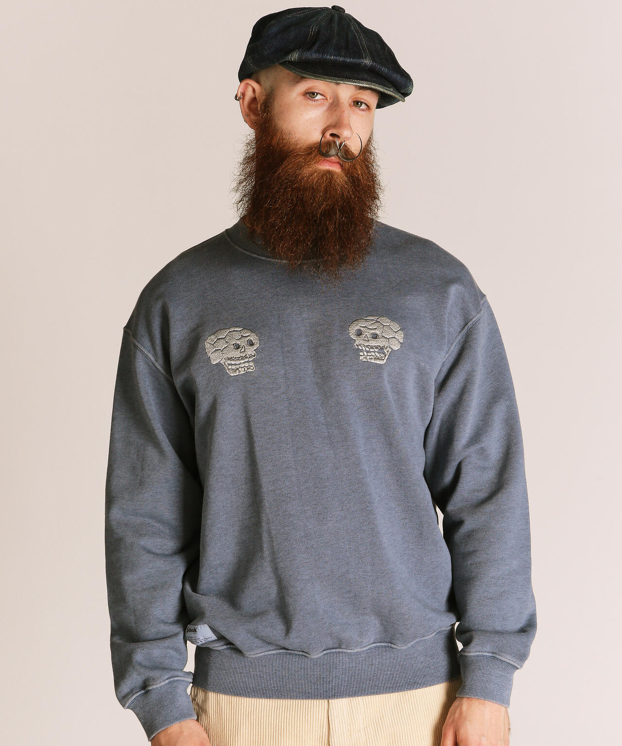 PIGMENT SKULL AND SNAKE CREW SWEAT/ピグメントスカル アンド スネーククルースウェット