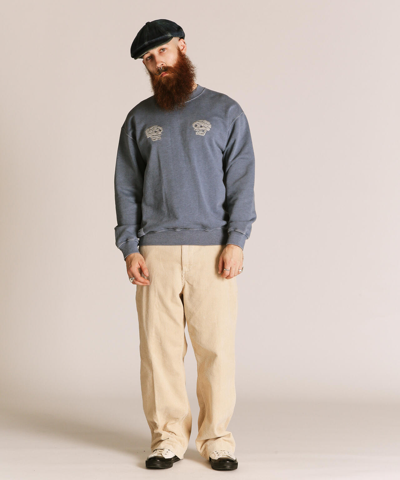 PIGMENT SKULL AND SNAKE CREW SWEAT/ピグメントスカル アンド スネーククルースウェット