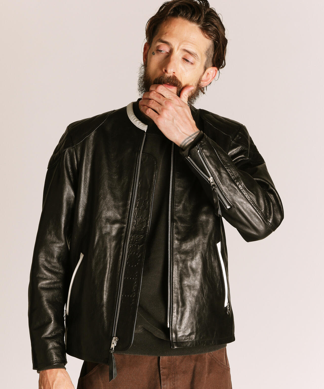 NOCOLLAR RACING JACKET/ノーカラーレーシングジャケット