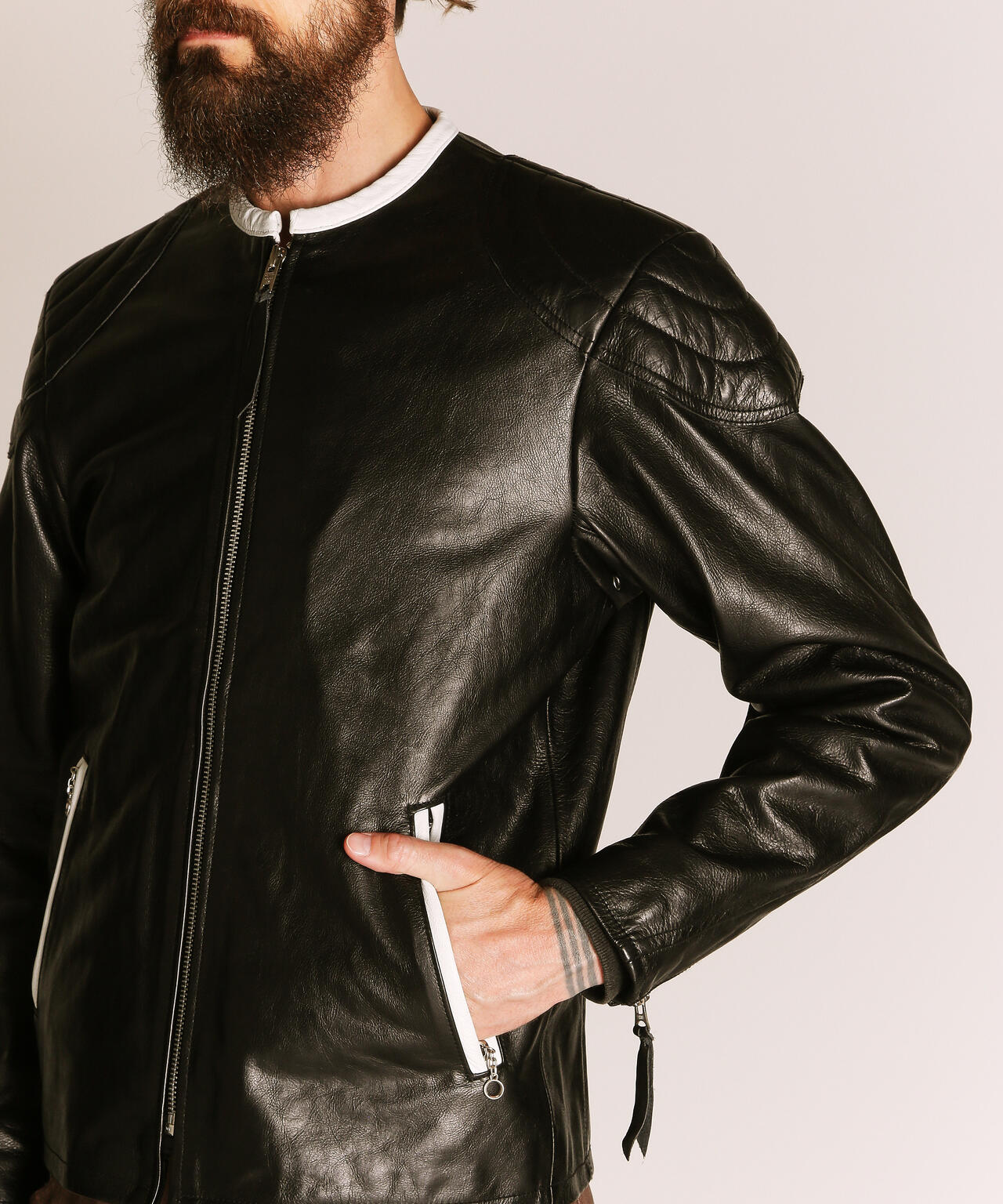 NOCOLLAR RACING JACKET/ノーカラーレーシングジャケット