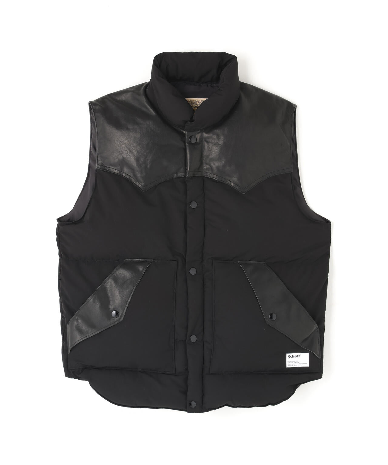 LEATHER COMB. VEST/レザー コンビベスト