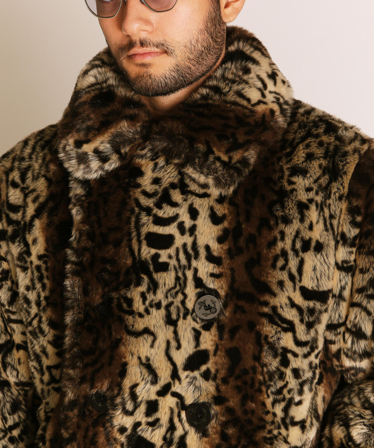 LEOPARD FUR PEACOAT/レオパード ファーコート