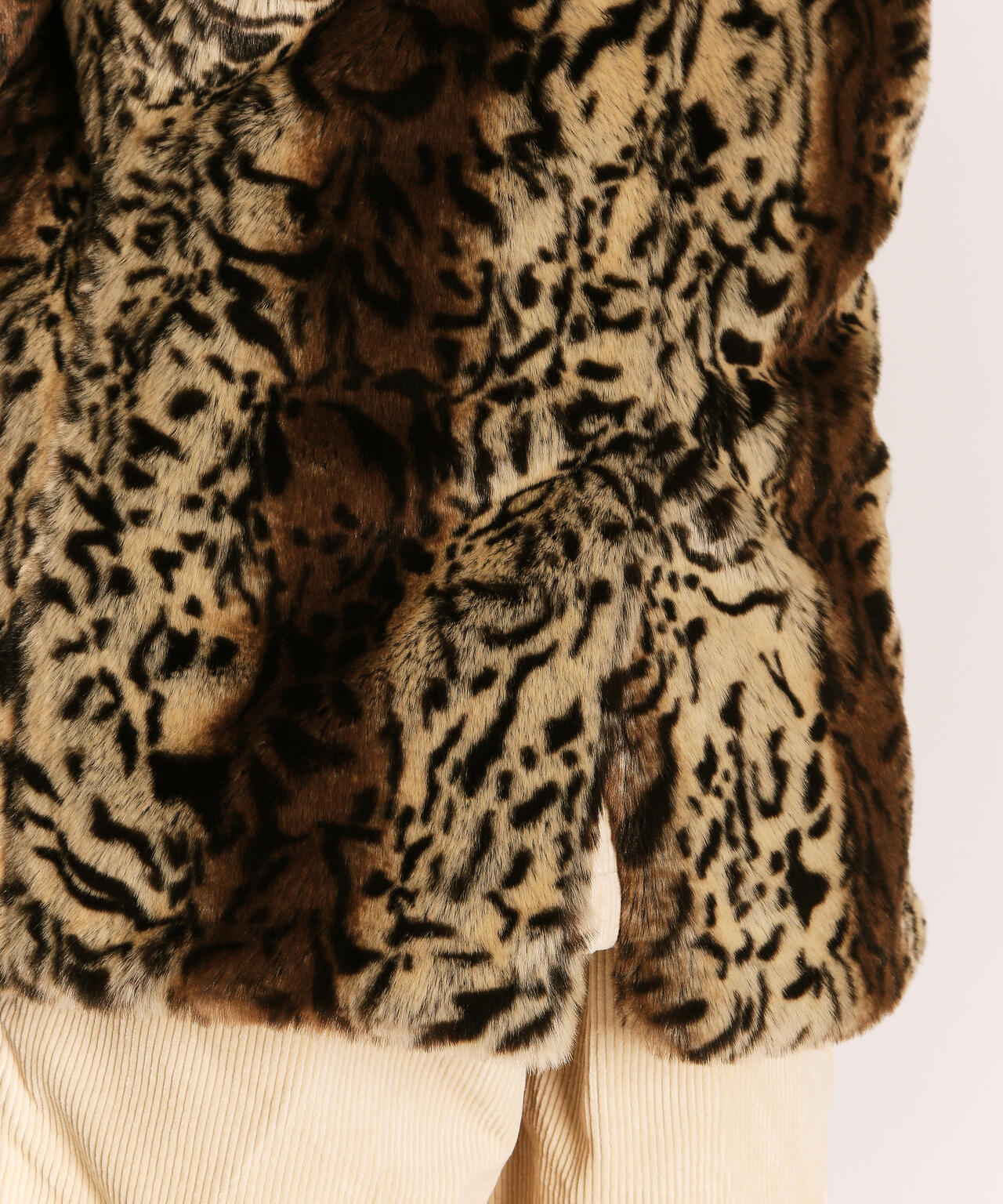 LEOPARD FUR PEACOAT/レオパード ファーコート