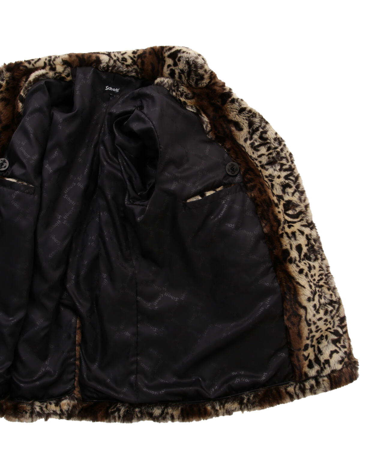 LEOPARD FUR PEACOAT/レオパード ファーコート