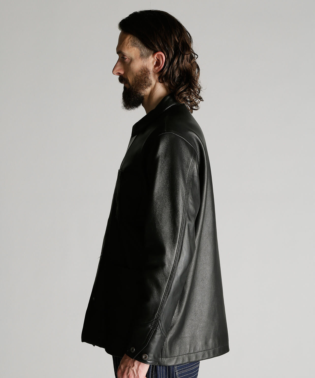 LAMB LEATHER COVERALL JACKET/ラムレザー カバーオール ジャケット
