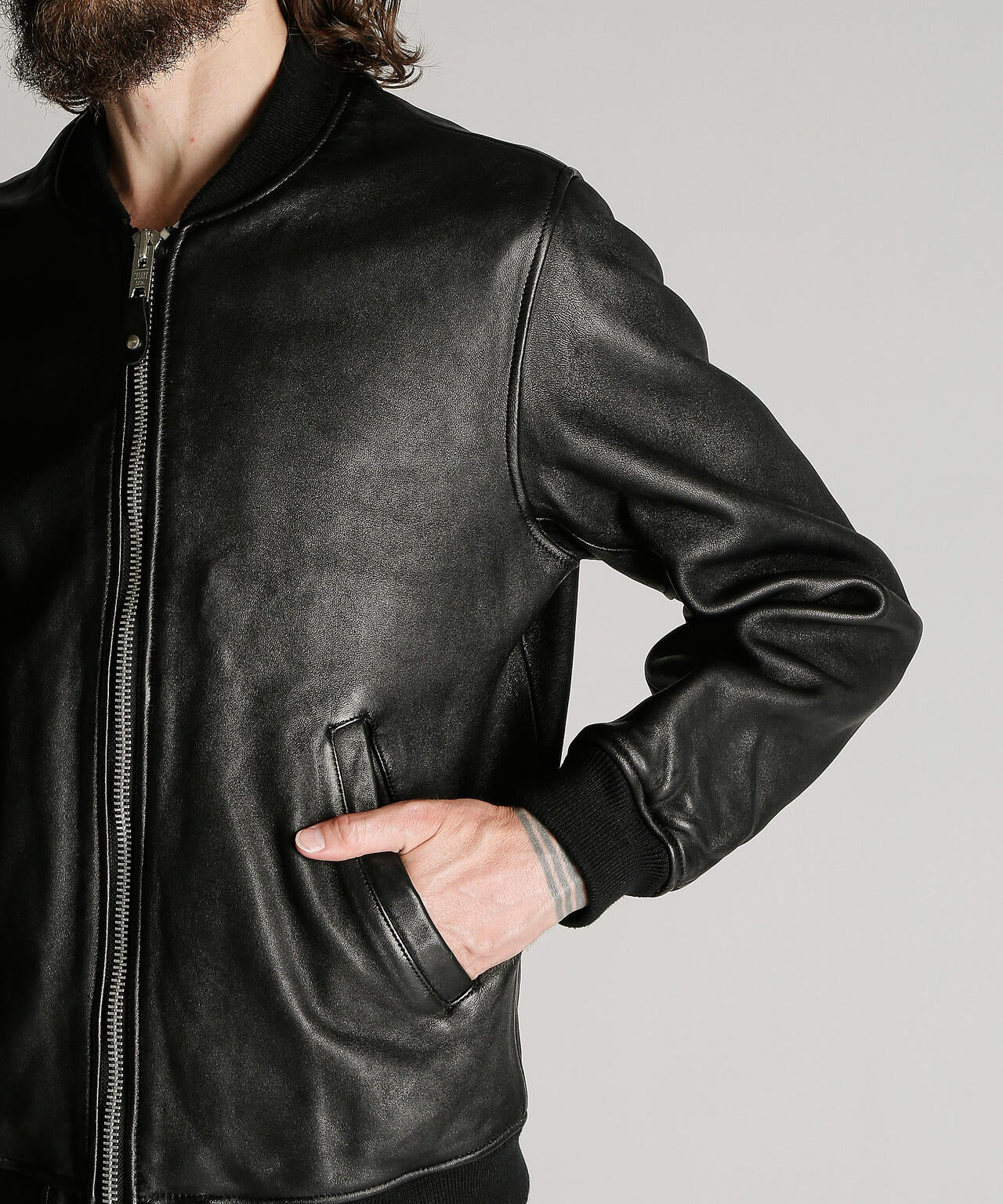 LEATHER JACKET BOWERY/レザージャケット バワリー MA-1