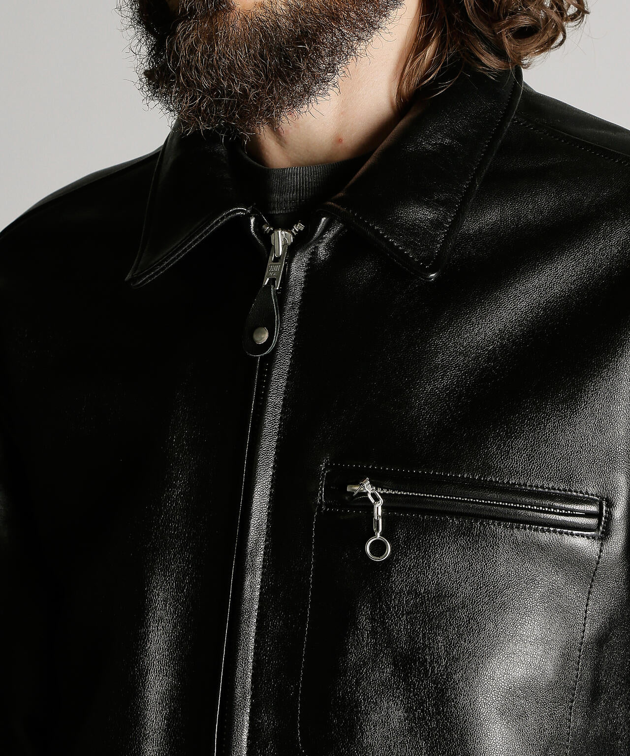LEATHER TRACKER JACKET/レザートラッカージャケット