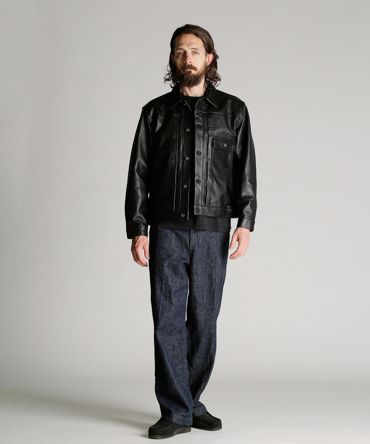 SHEEP LEATHER 1st TRACKER JACKET/シープレザー トラッカージャケット