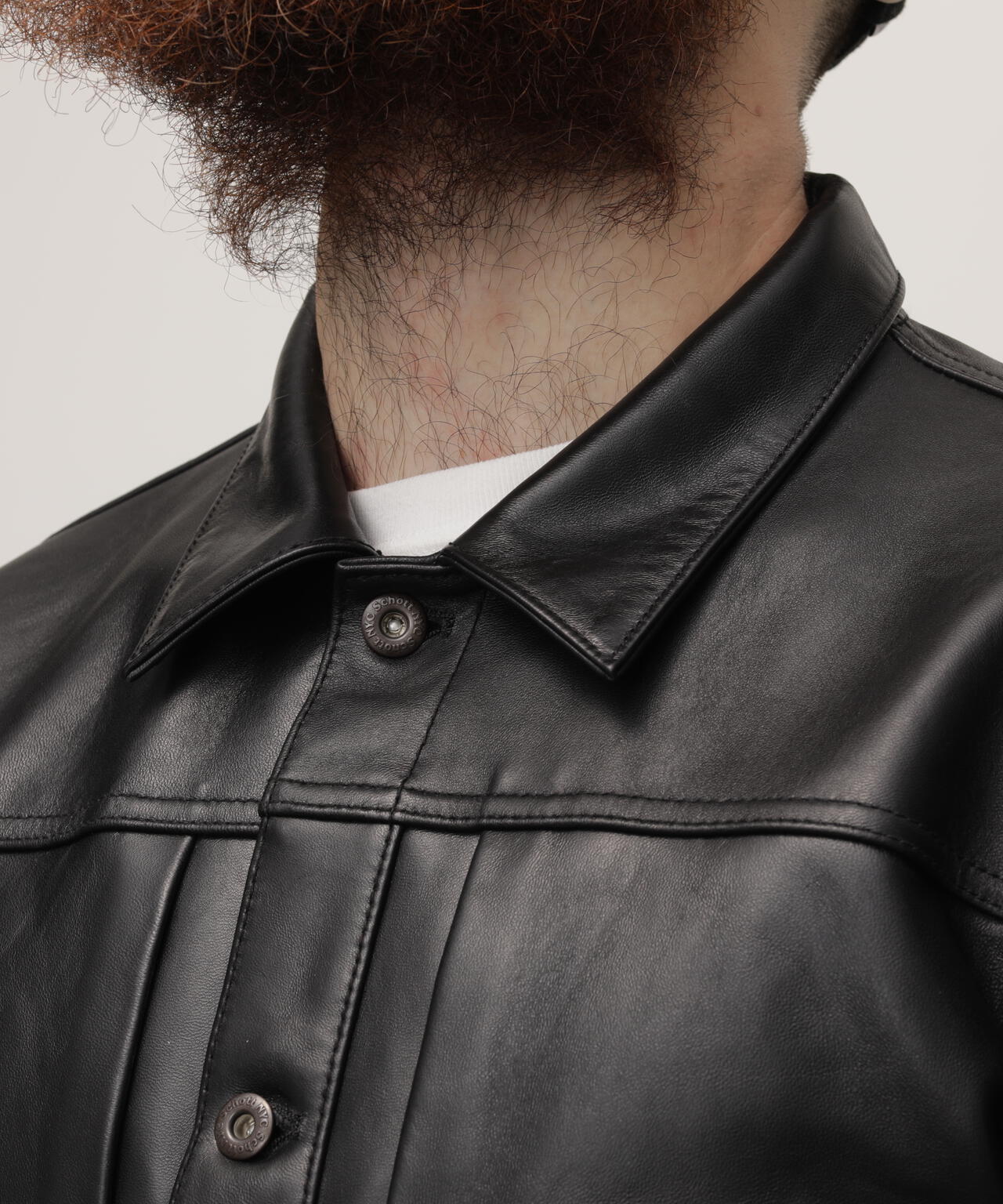 SHEEP LEATHER 1st TRACKER JACKET/シープレザー トラッカージャケット