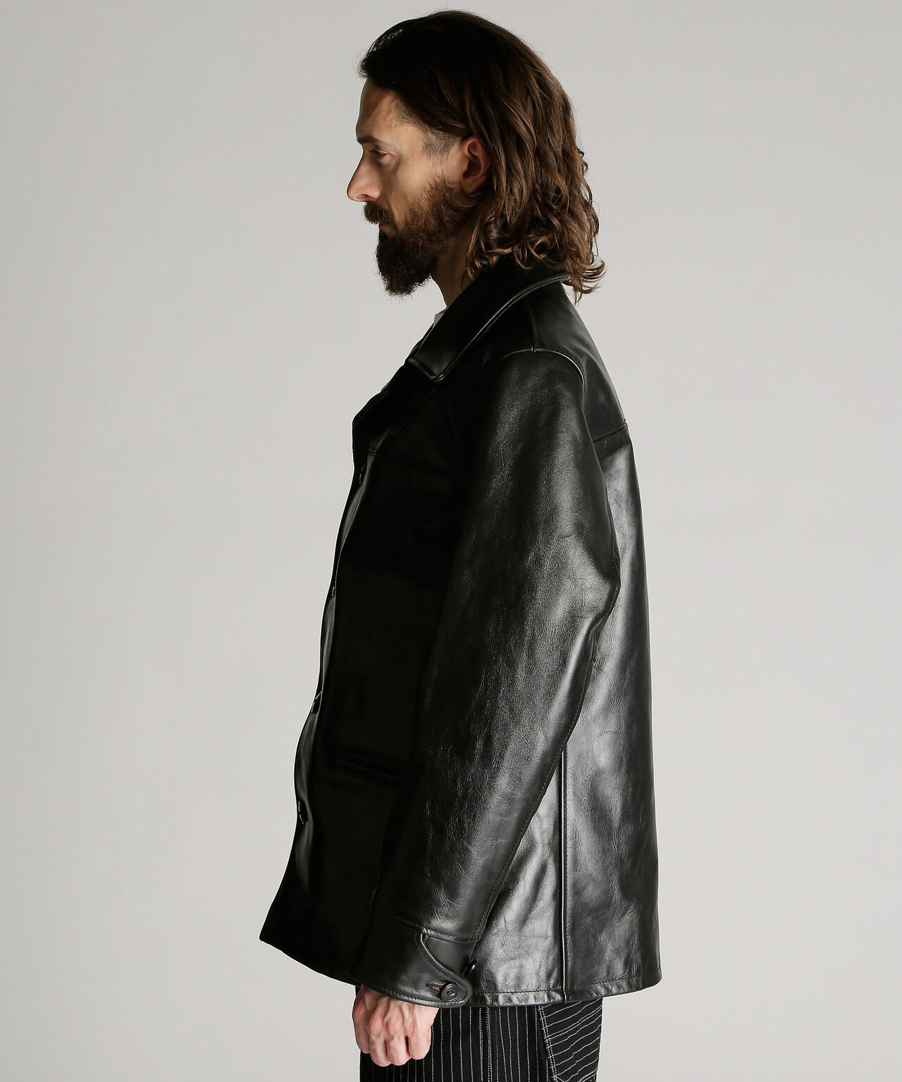 632US LEATHER CARCOAT/カーコート