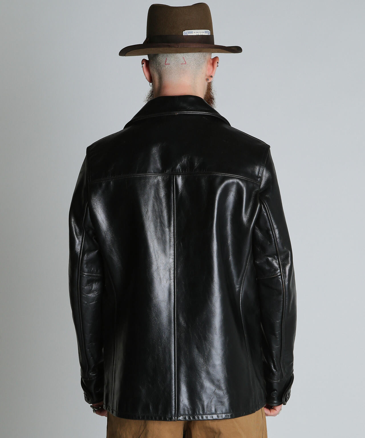 632US LEATHER CARCOAT/カーコート