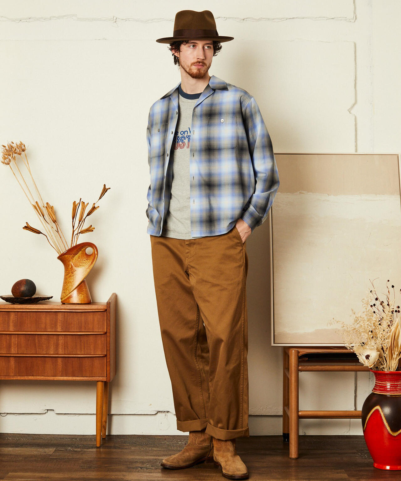 OMBRE CHECK SHIRT/オンブレチェックシャツ