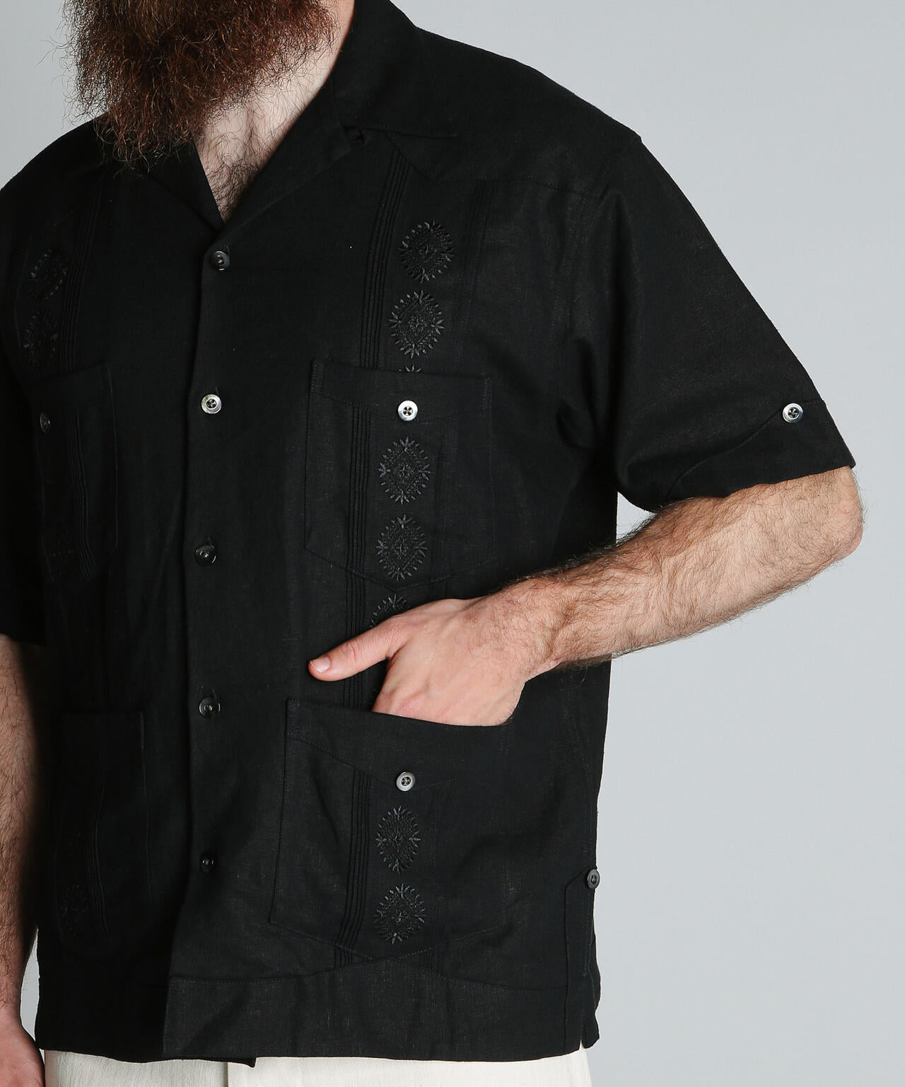 LINEN GUAYABERA SHIRT/リネン キューバシャツ