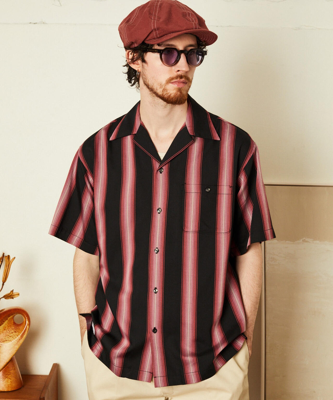 STRIPE SS SHIRT/ストライプ 半袖 シャツ