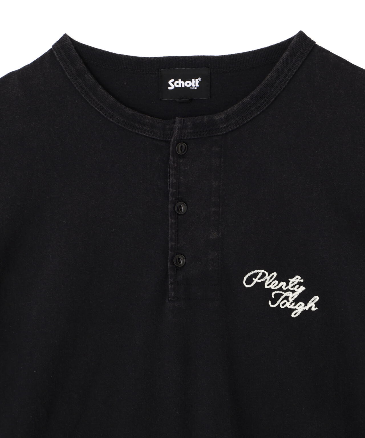 PLENTY TOUGH EMB. HENLEY LS T-SHIRT/プレンティタフ 刺繍ヘンリーネックロンT