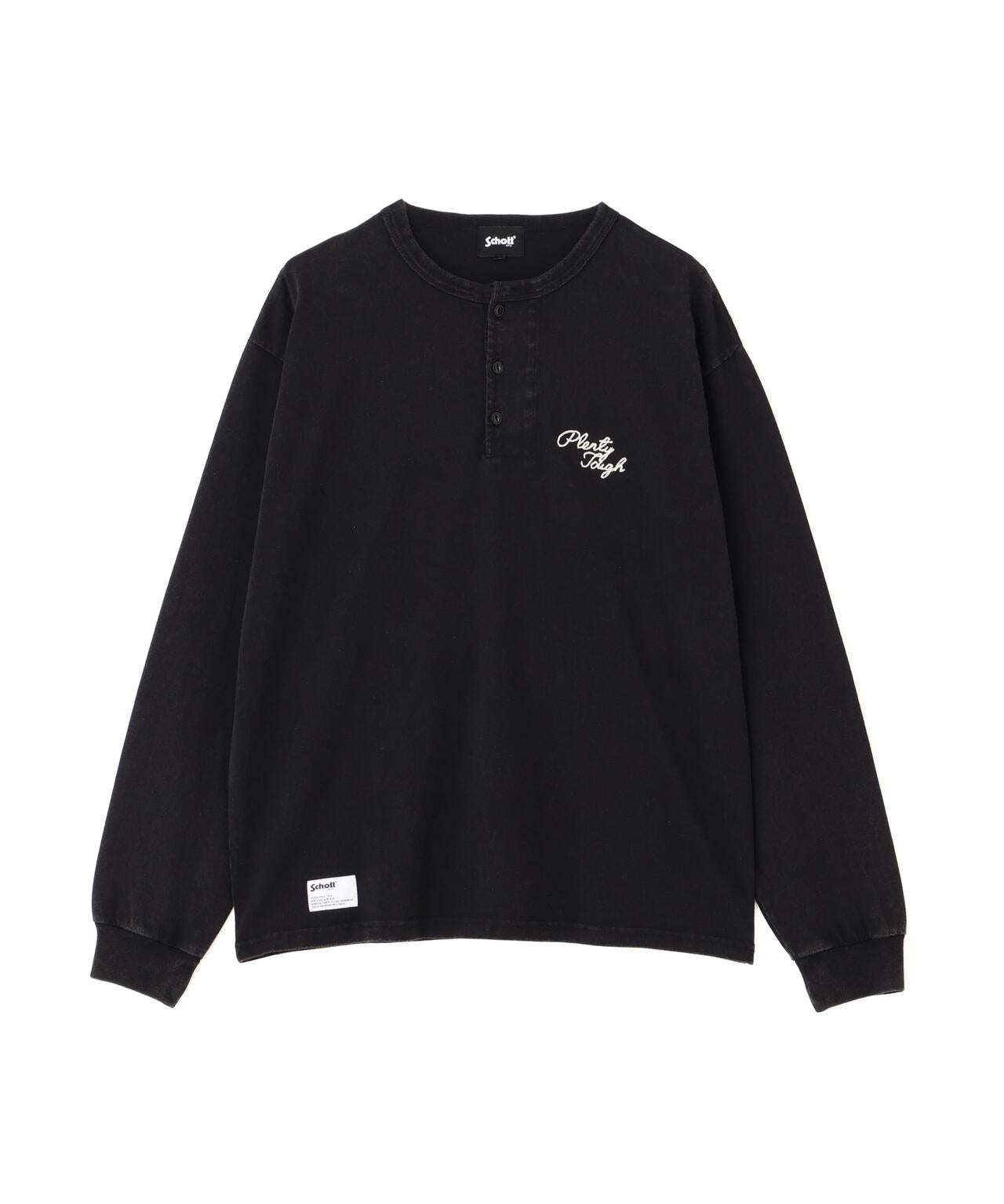 PLENTY TOUGH EMB. HENLEY LS T-SHIRT/プレンティタフ 刺繍ヘンリーネックロンT