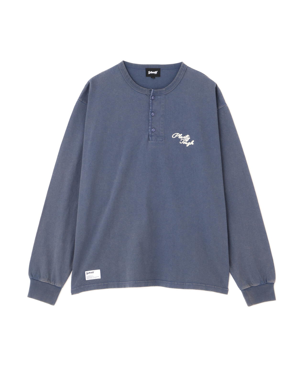 PLENTY TOUGH EMB. HENLEY LS T-SHIRT/プレンティタフ 刺繍ヘンリーネックロンT