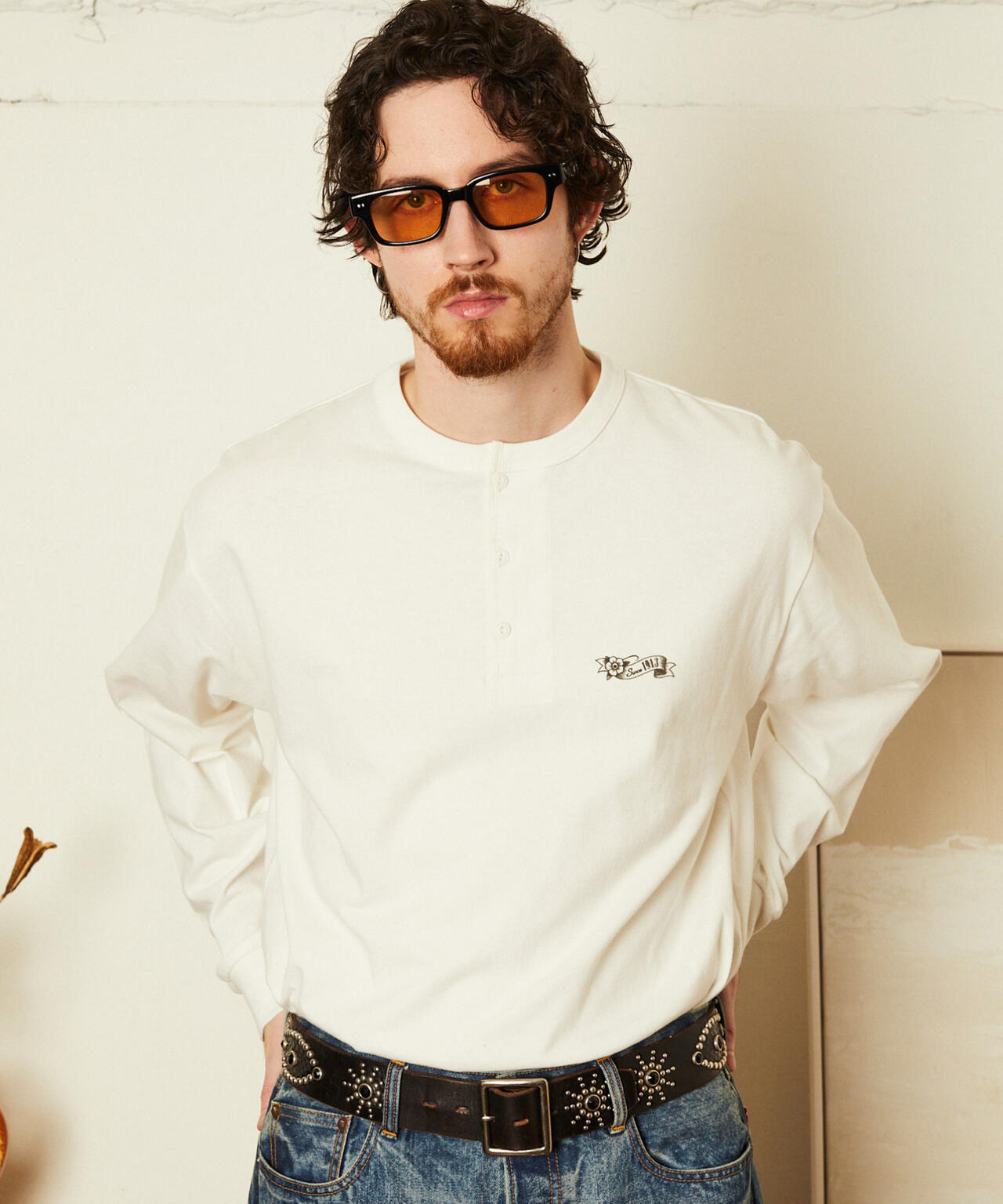 SHAKEHAND HENLEY LS T-SHIRT/シェイクハンド ヘンリーロンT