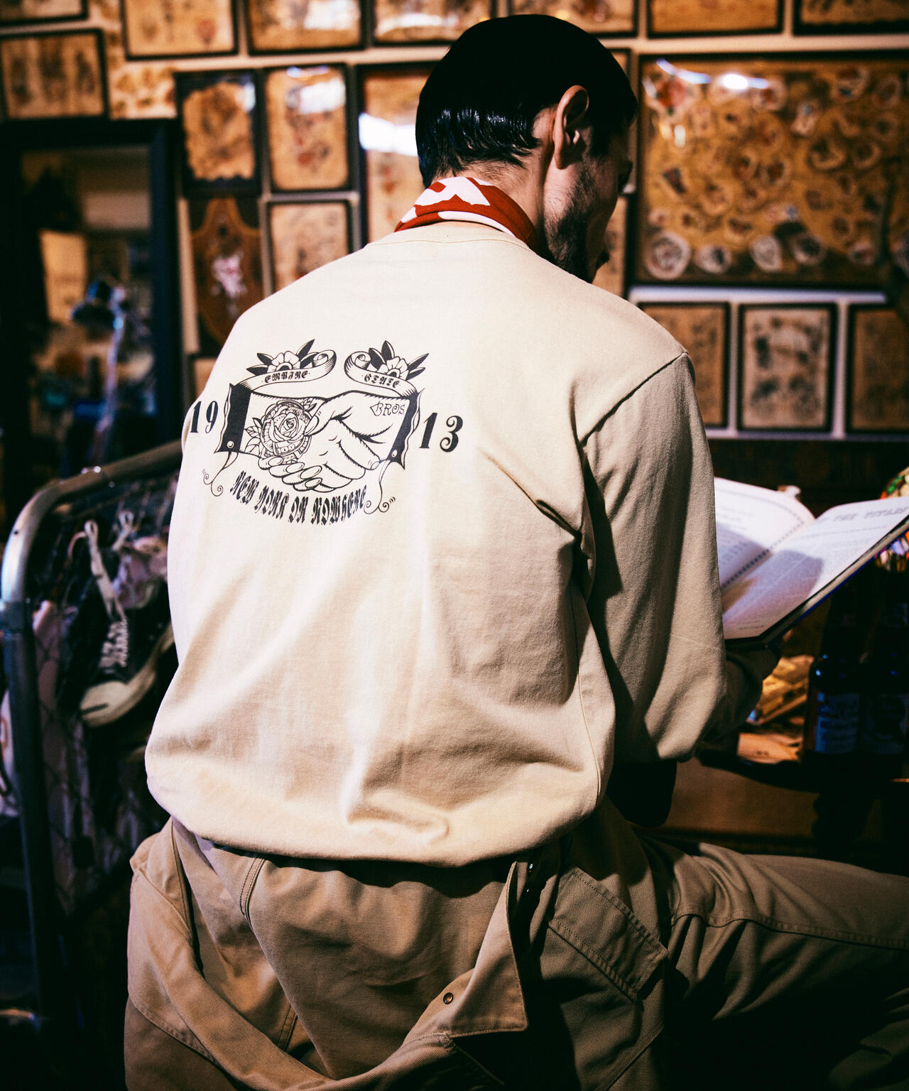 SHAKEHAND HENLEY LS T-SHIRT/シェイクハンド ヘンリーロンT