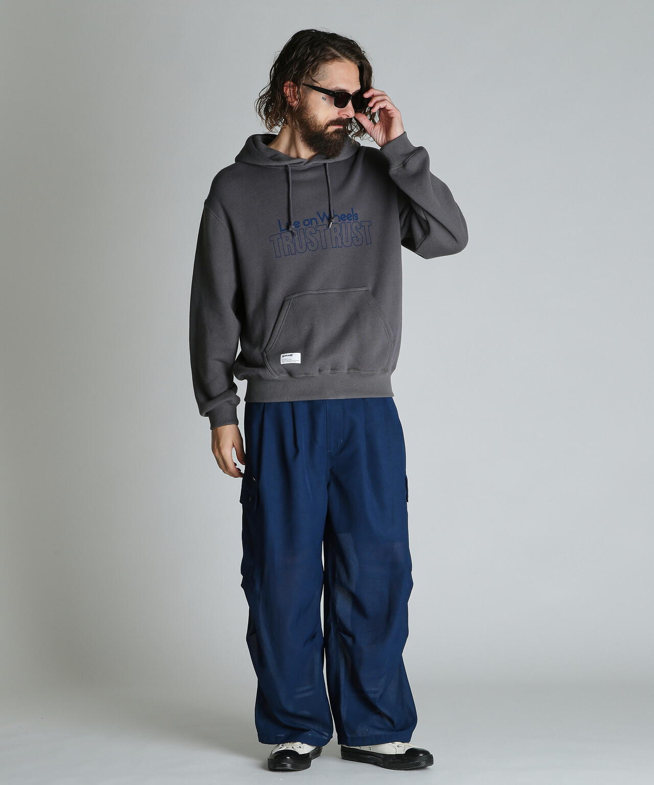 TRUST RUST HOODED KNIT SWEAT/トラストラスト ニットスウェット パーカー