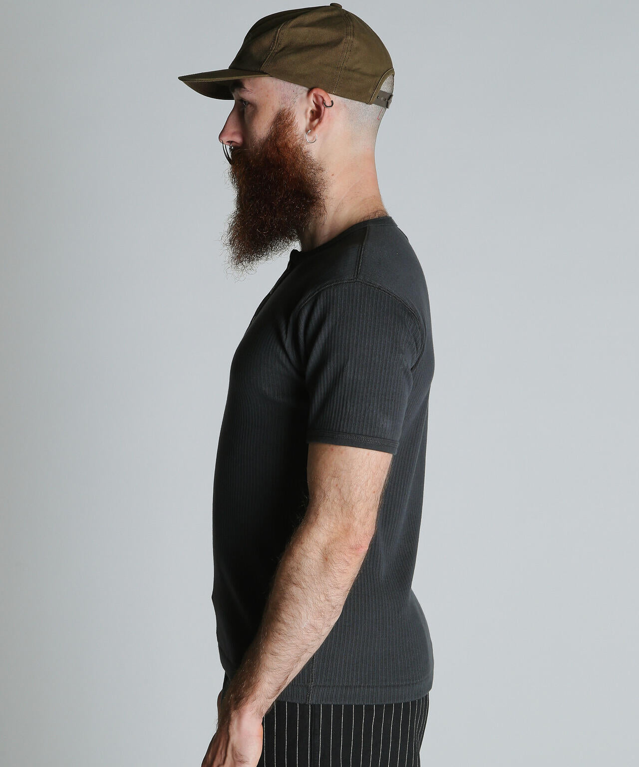 ARMY RIB HENLEY T-SHIRT/アーミーリブヘンリーネック Tシャツ
