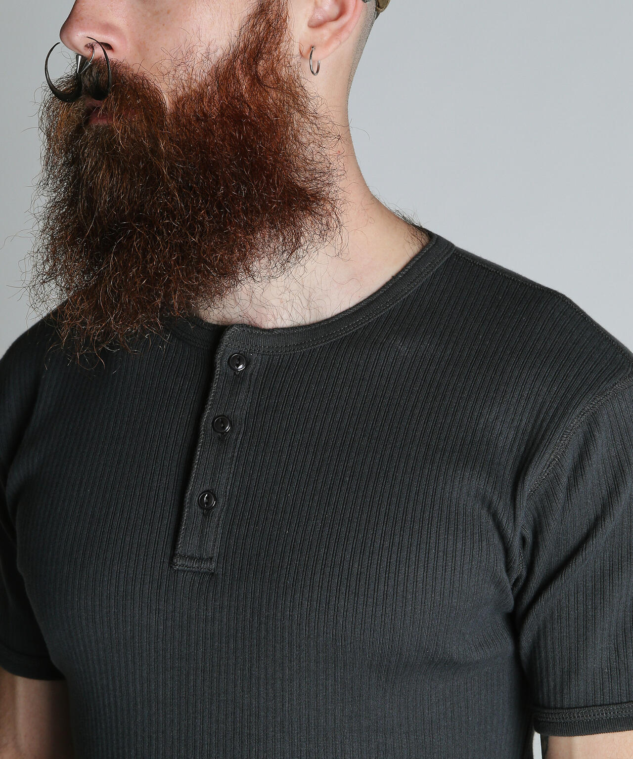 ARMY RIB HENLEY T-SHIRT/アーミーリブヘンリーネック Tシャツ