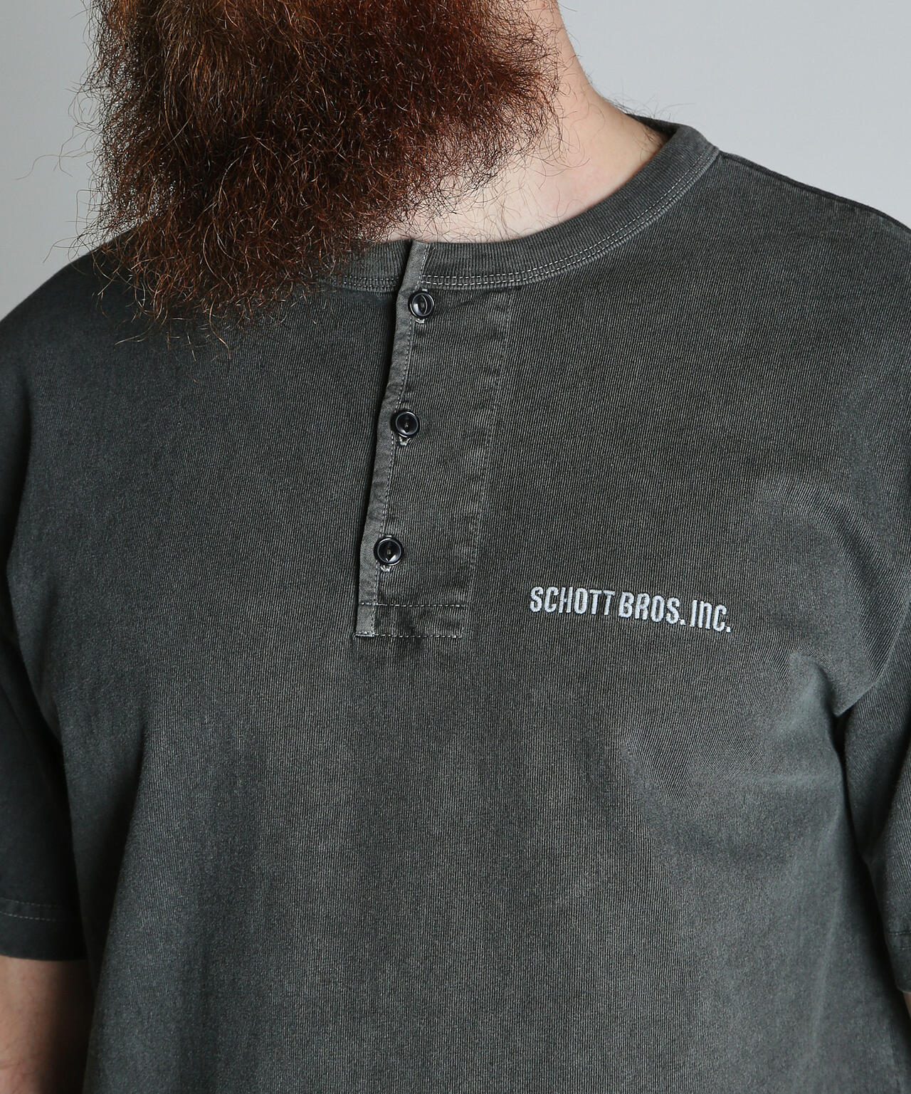 TIME TESTED OVER FOUR GENERATIONS EMB. HENLEY T-SHIRT/刺繍 ヘンリーネック Tシャツ