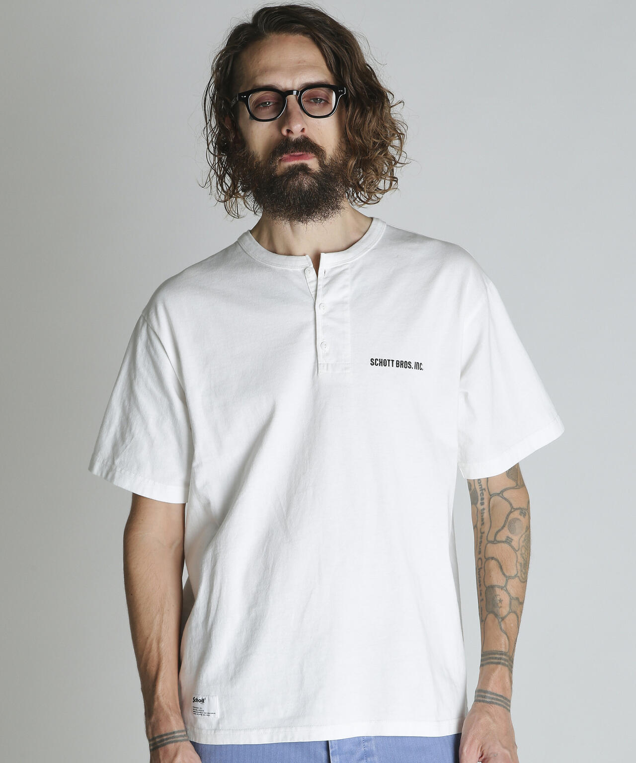 TIME TESTED OVER FOUR GENERATIONS EMB. HENLEY T-SHIRT/刺繍 ヘンリーネック Tシャツ