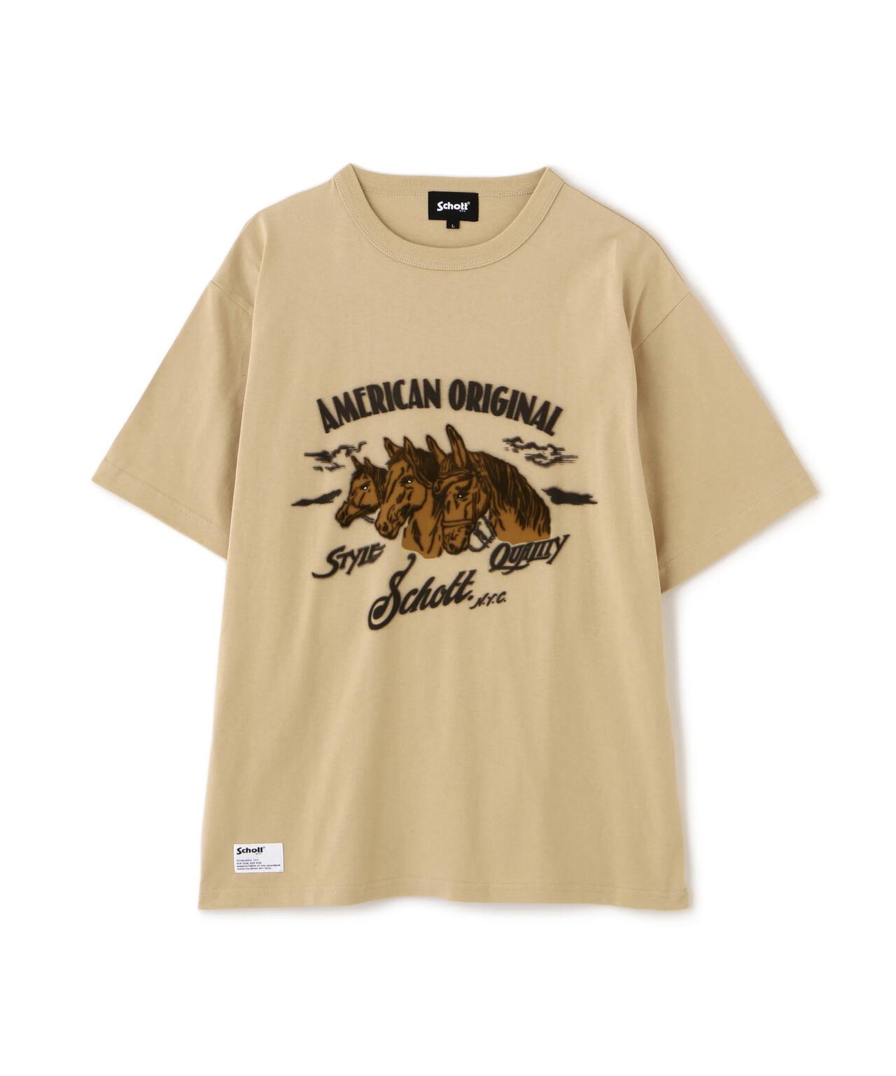 HORSE FLOCKY T-SHIRT/ホース フロッキー Tシャツ