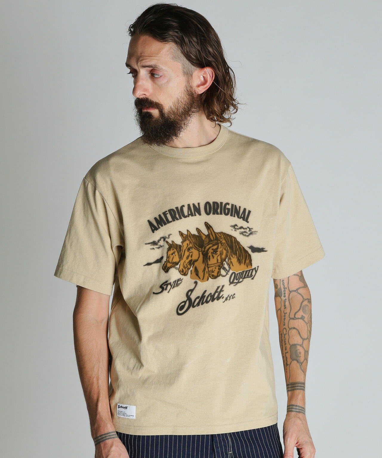 HORSE FLOCKY T-SHIRT/ホース フロッキー Tシャツ